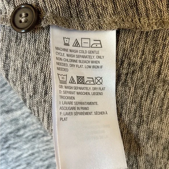 LOGO Lori Goldstein Button Up Lace Trim V-neck Sweater Vest, Women’s, Lg, Gray - Picture 10 of 16